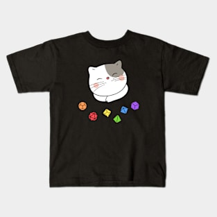 Colorful Dice with Cute Cat Kids T-Shirt